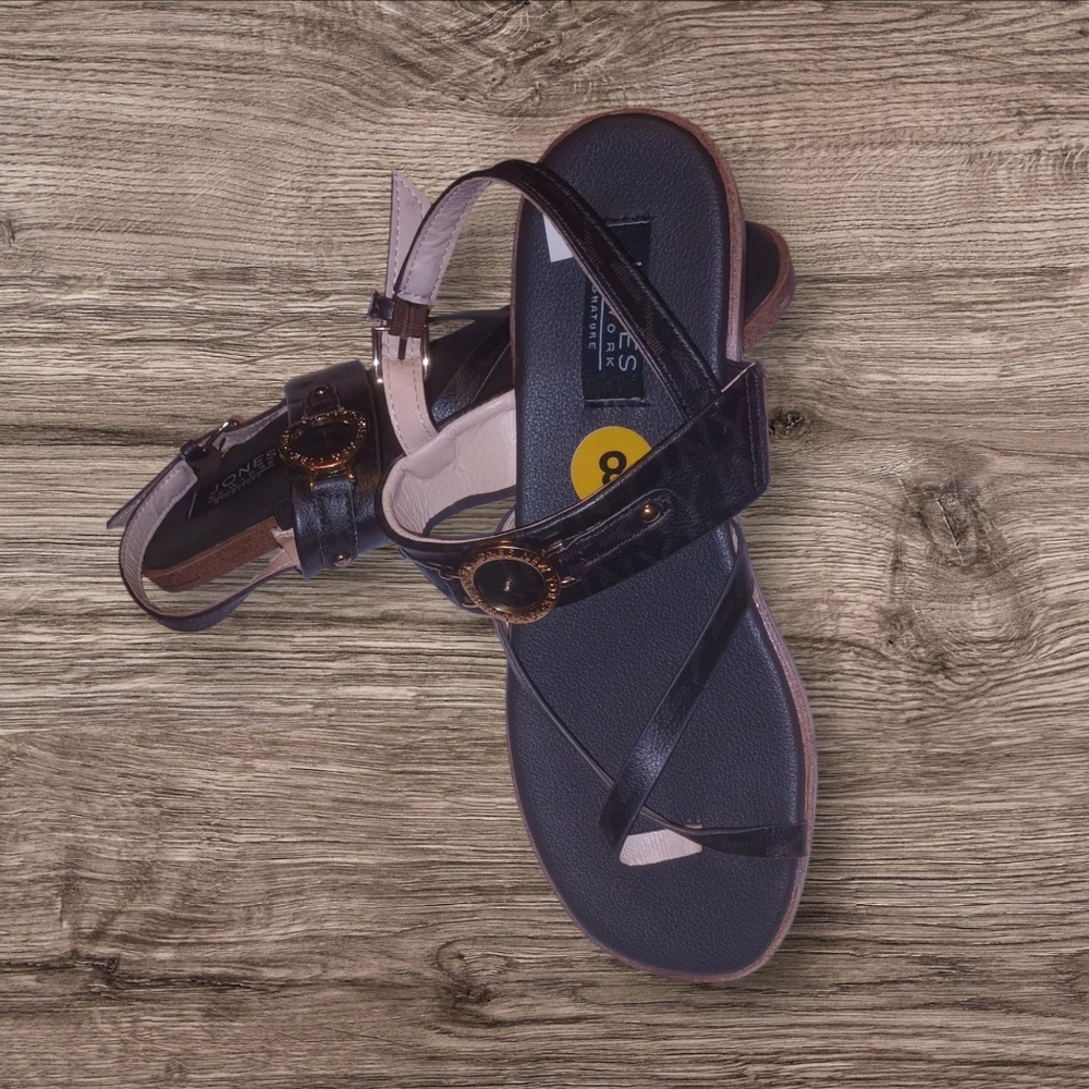 Jones New York Black and Brown Sandals